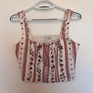 Joie Linen Blend Floral Top Small